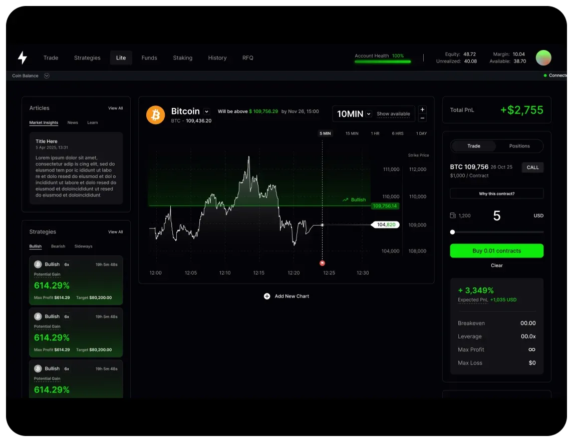 Lite Mode — Options Trading Made Simple