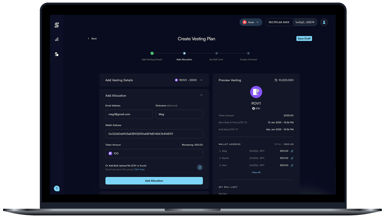 Secondswap DEFI Secondary Locked Token Marketplace screen 5